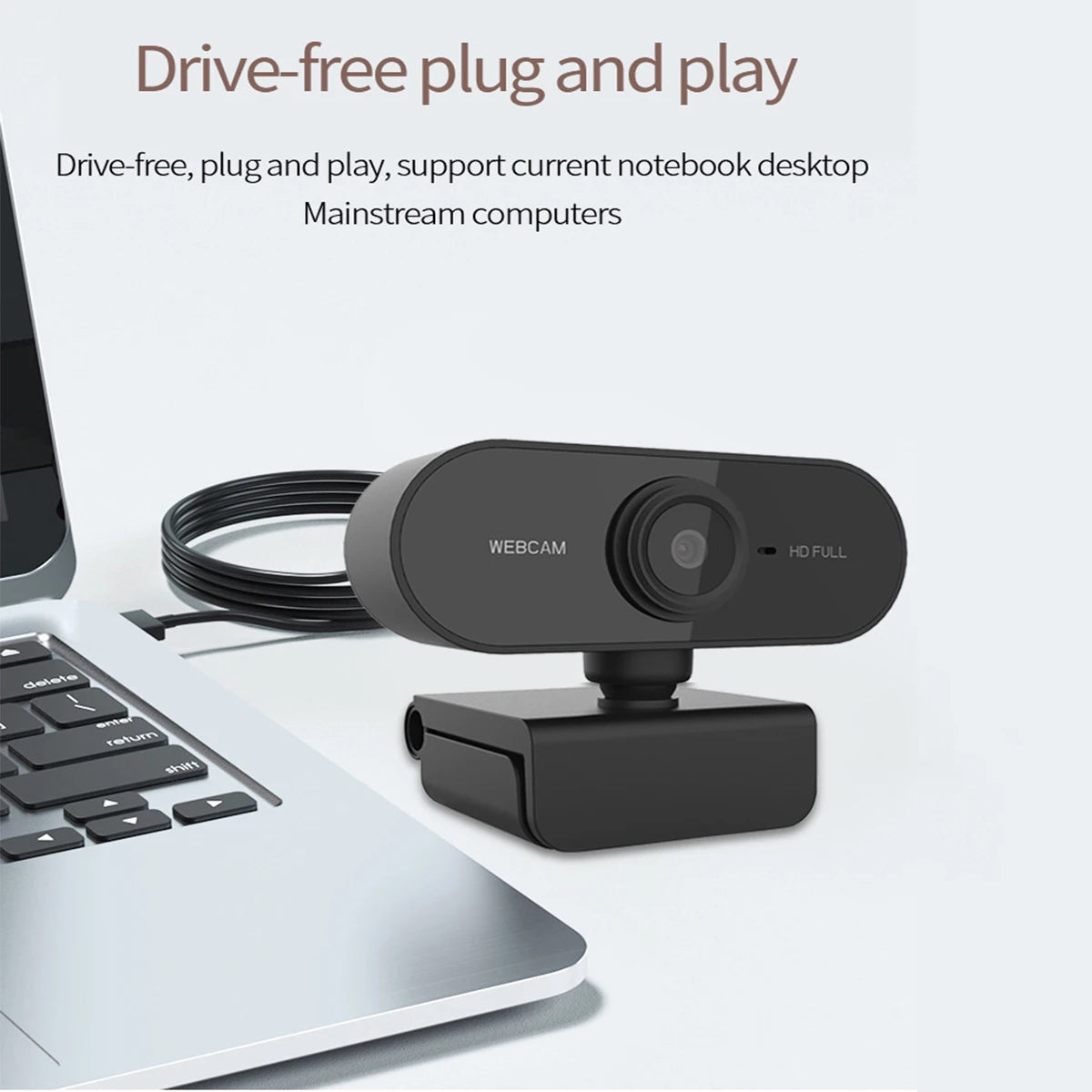 Webcam Computer Camera 1080P HD USB with Microphone Support Desktop Computer Laptop Suitable for Live Video Call Conference